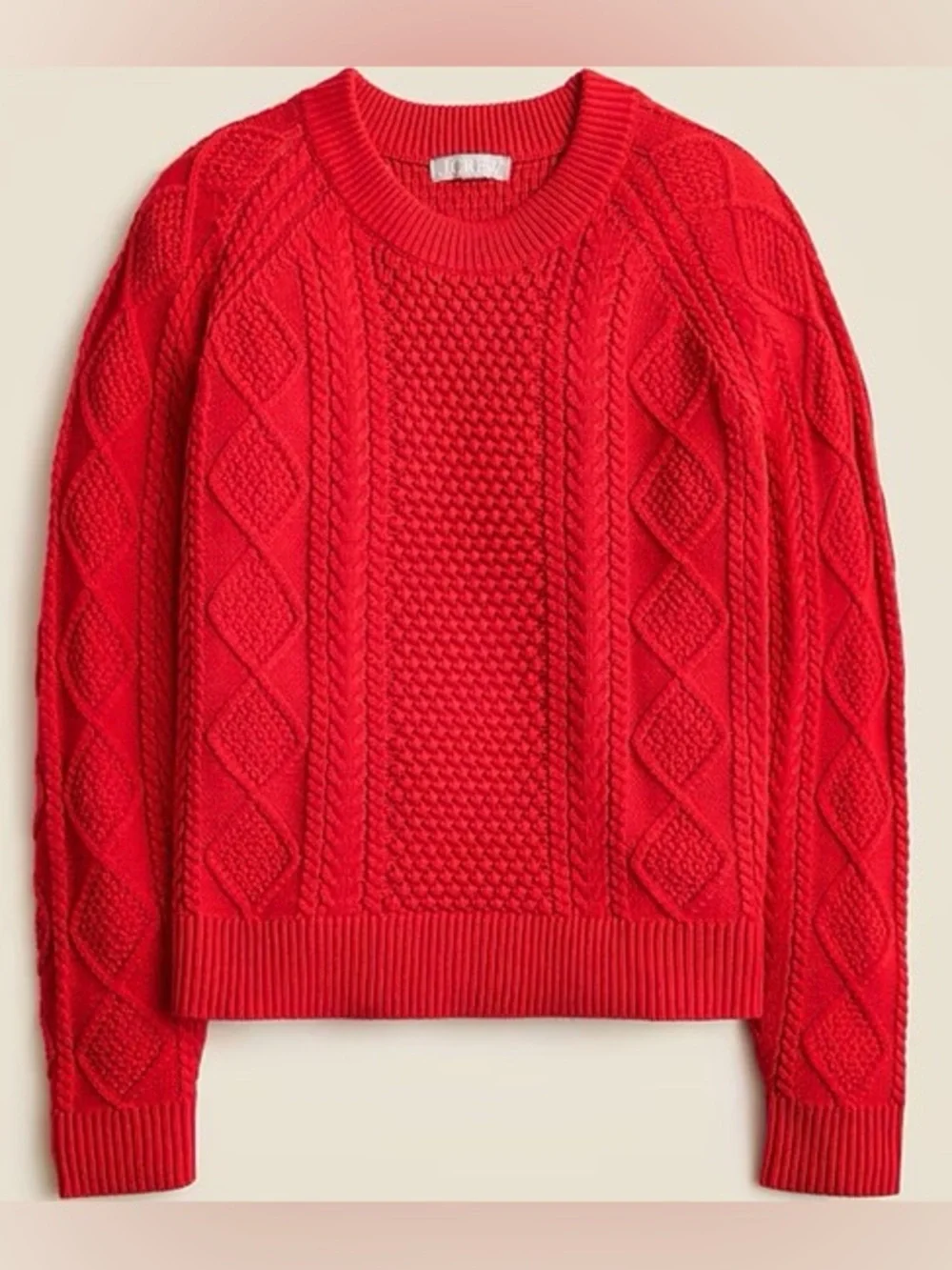 J. Crew Cotton Cable Knit Sweater